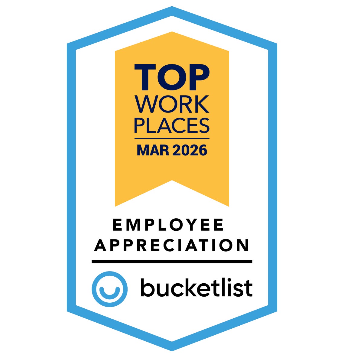 Top Workplaces Employee Appreciation 2026 badge