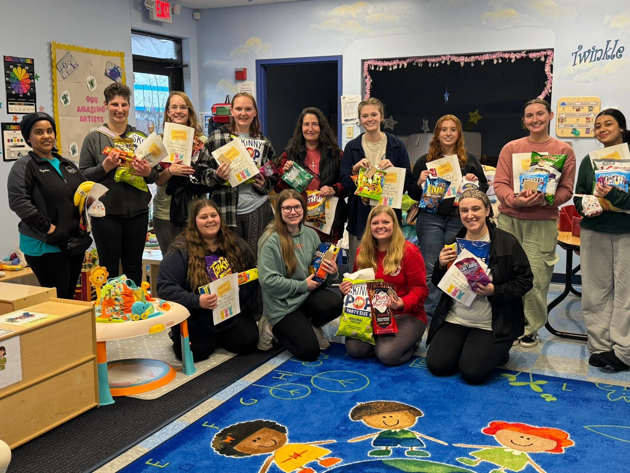 The Creative Kids Academy teaching team together in the classroom during staff appreciation